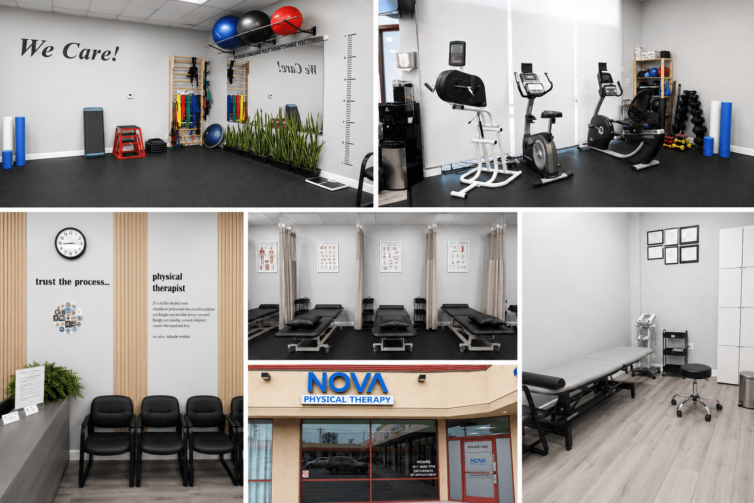 Nova Physical Therapy clinic photo collage